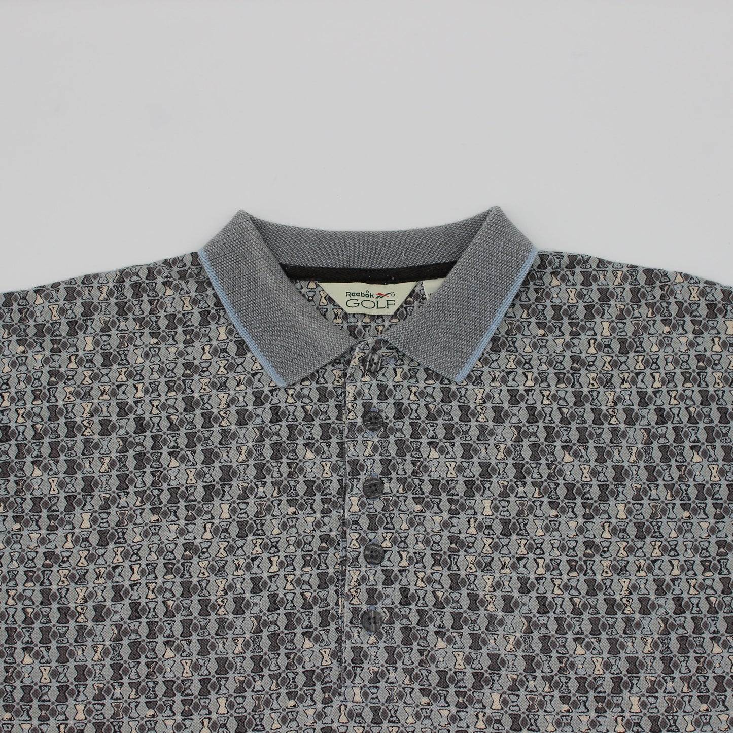 Reebok Grey Abstract Polo-Shirt (L)