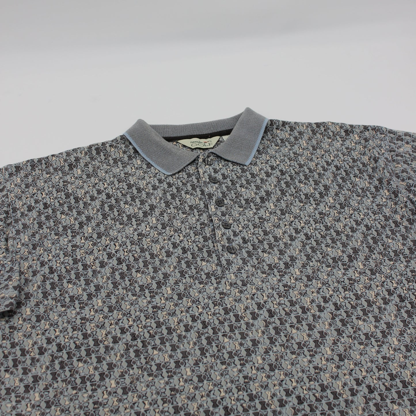 Reebok Grey Abstract Polo-Shirt (L)