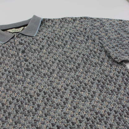Reebok Grey Abstract Polo-Shirt (L)