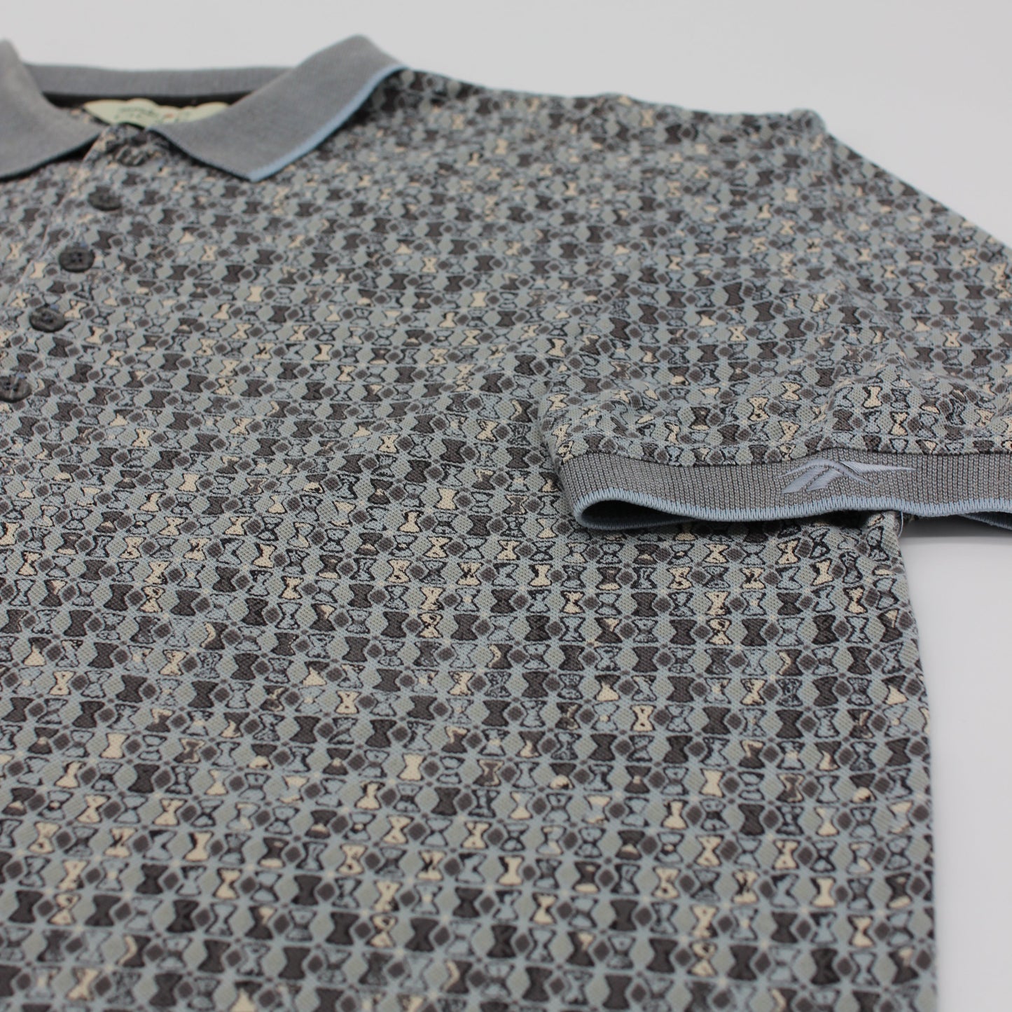 Reebok Grey Abstract Polo-Shirt (L)