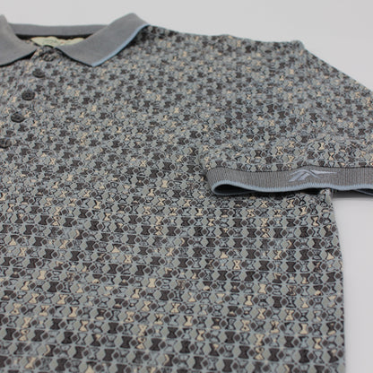 Reebok Grey Abstract Polo-Shirt (L)