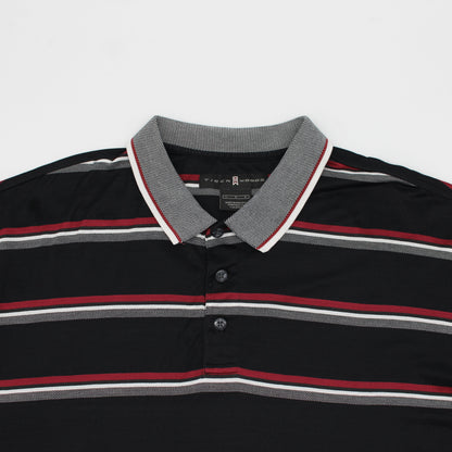 Nike Tiger Woods Red/Black/White Striped Polo-Shirt (L)