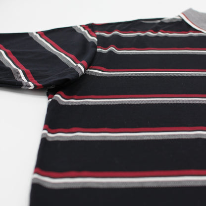 Nike Tiger Woods Red/Black/White Striped Polo-Shirt (L)