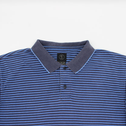 Nike Blue/Black Striped Polo-Shirt (M)