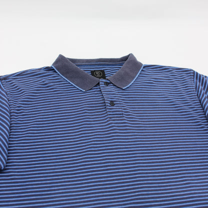 Nike Blue/Black Striped Polo-Shirt (M)