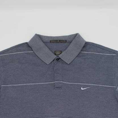 Nike Tiger Woods Grey Striped Polo-Shirt (L)