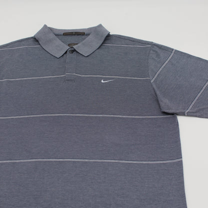 Nike Tiger Woods Grey Striped Polo-Shirt (L)