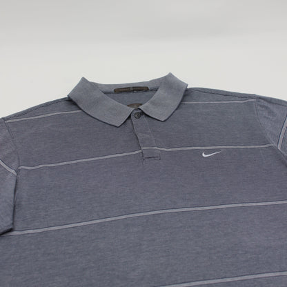 Nike Tiger Woods Grey Striped Polo-Shirt (L)