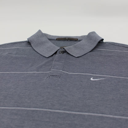 Nike Tiger Woods Grey Striped Polo-Shirt (L)