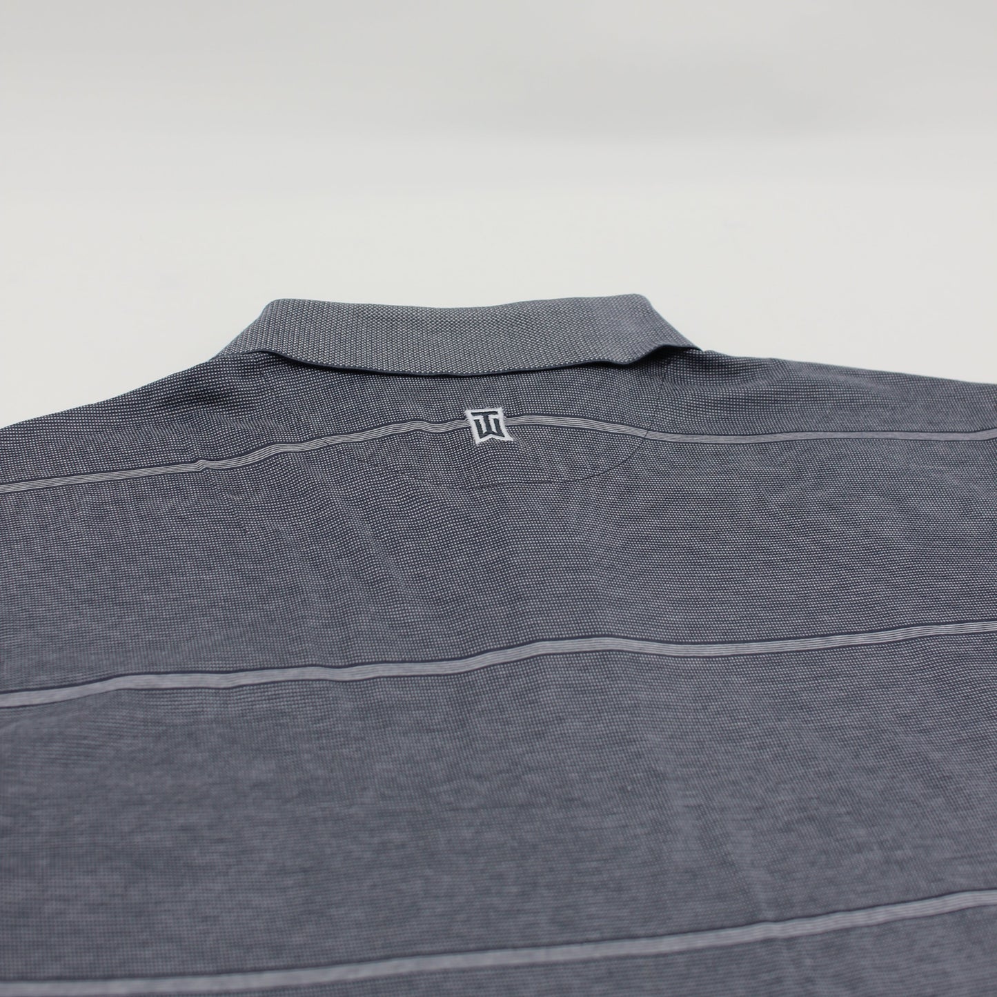 Nike Tiger Woods Grey Striped Polo-Shirt (L)