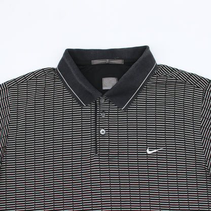 Nike Tiger Woods Black/White Abstract Polo-Shirt (M)