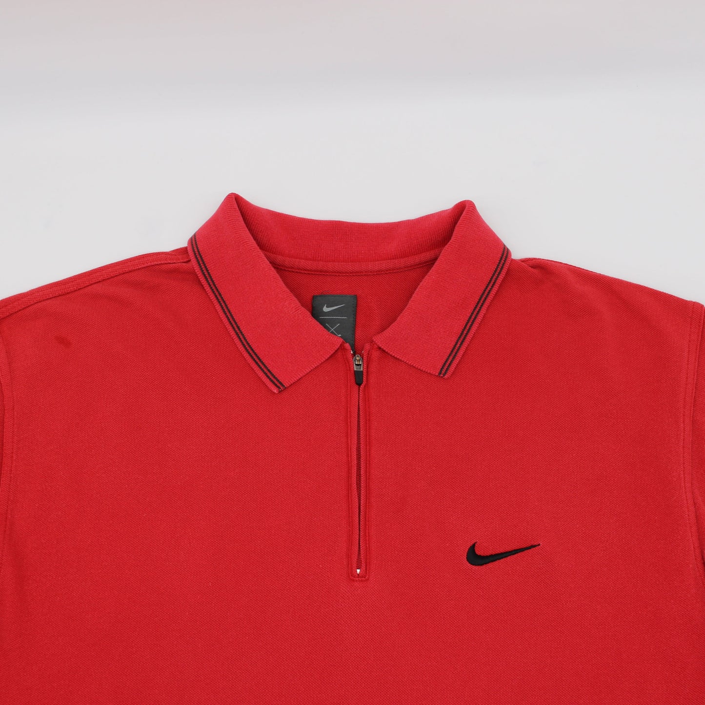Nike Tiger Woods Yin Yang Red Zipped Polo-Shirt (M)