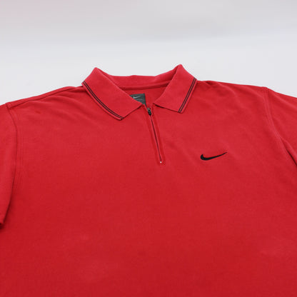 Nike Tiger Woods Yin Yang Red Zipped Polo-Shirt (M)