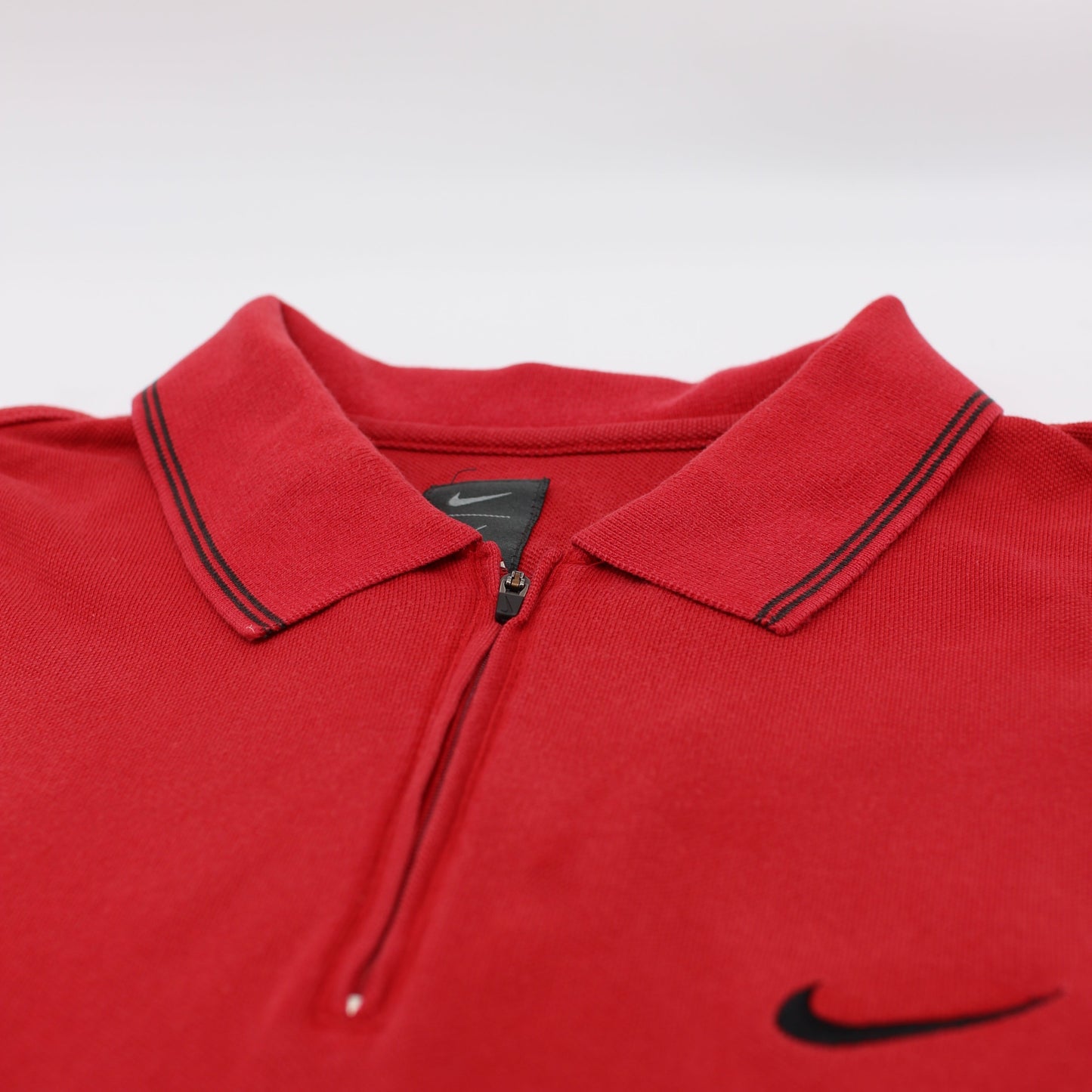 Nike Tiger Woods Yin Yang Red Zipped Polo-Shirt (M)