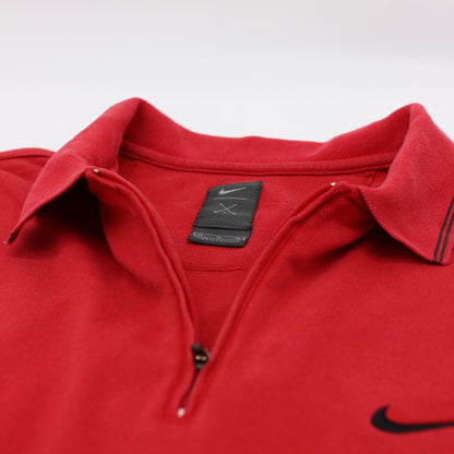 Nike Tiger Woods Yin Yang Red Zipped Polo-Shirt (M)