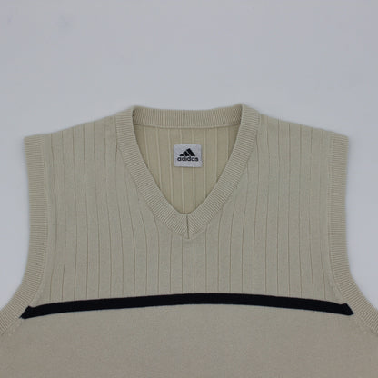 Adidas Beige/Black Golf Vest (S)