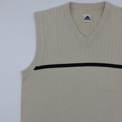 Adidas Beige/Black Golf Vest (S)