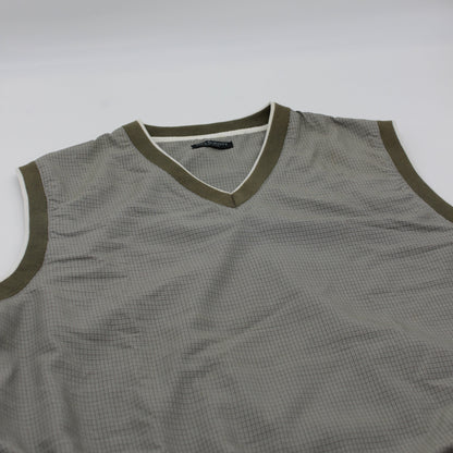 Lyle & Scott Khaki Chequered Golf Vest (XL)