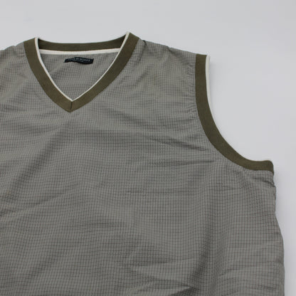 Lyle & Scott Khaki Chequered Golf Vest (XL)