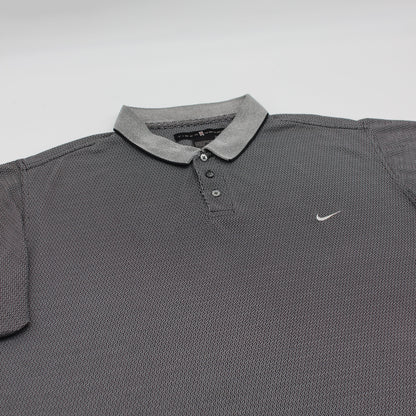 Nike Tiger Woods Black/Grey Patterned Polo-Shirt (XL)