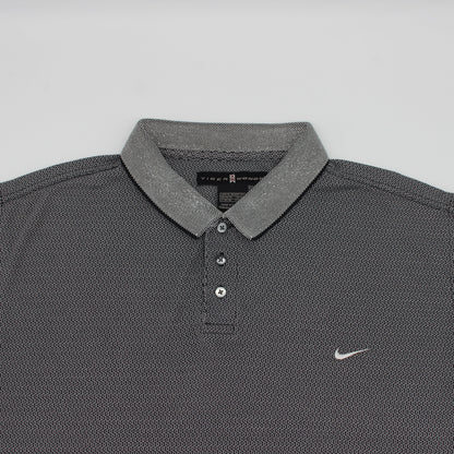 Nike Tiger Woods Black/Grey Patterned Polo-Shirt (XL)