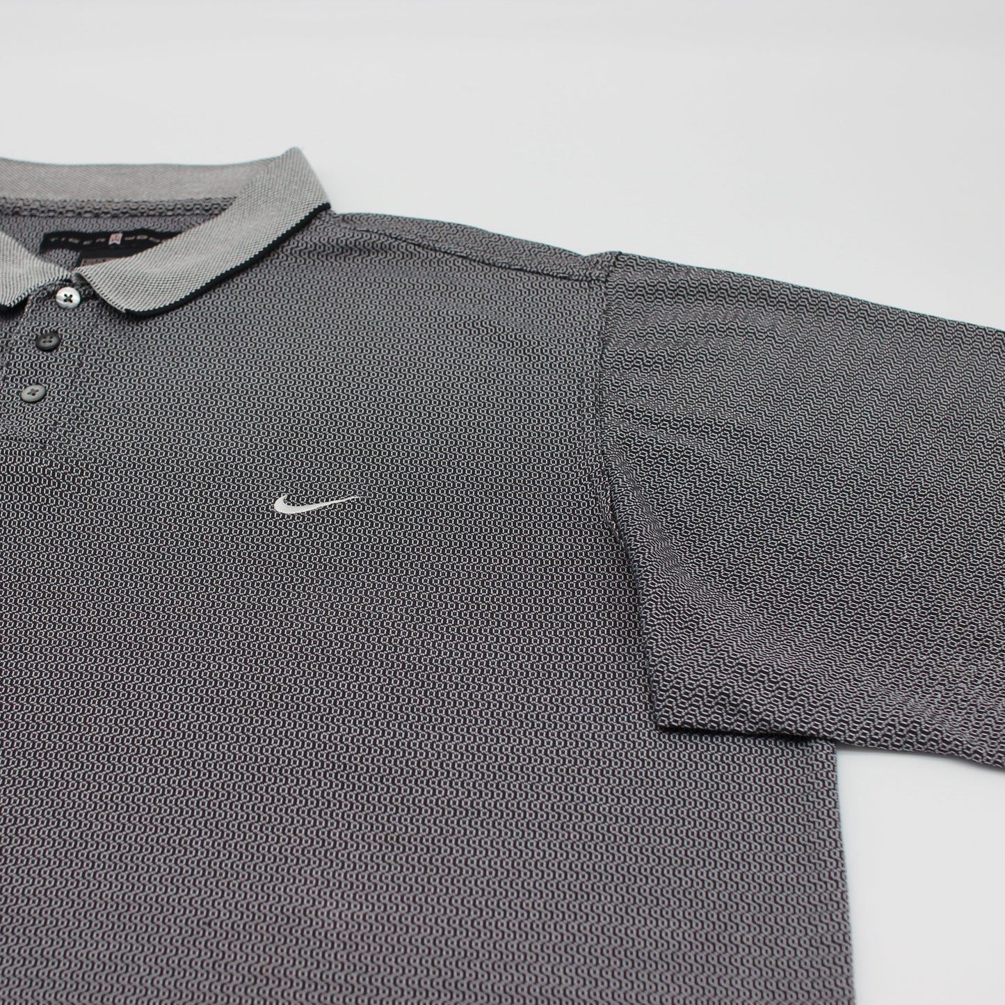 Nike Tiger Woods Black/Grey Patterned Polo-Shirt (XL)