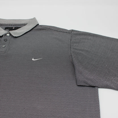 Nike Tiger Woods Black/Grey Patterned Polo-Shirt (XL)