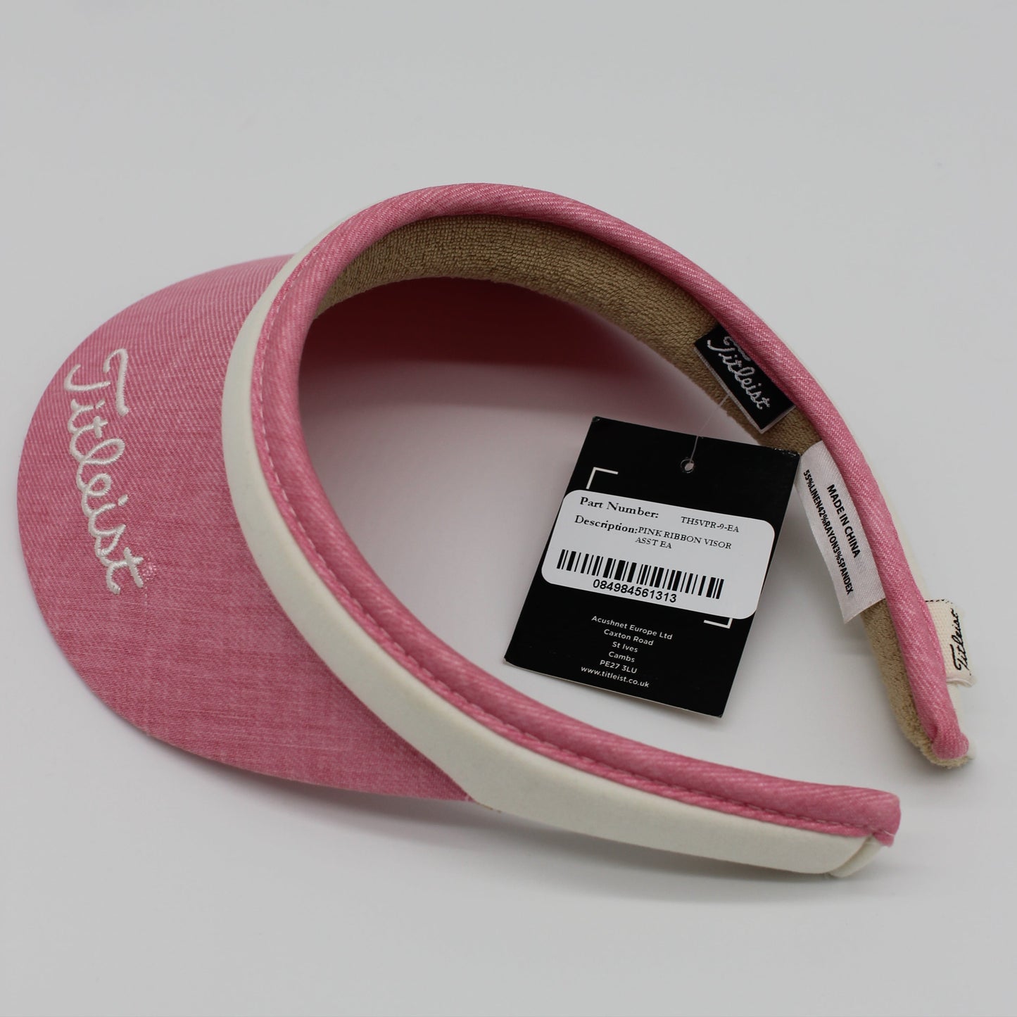 Ladies Titleist Pink Golf Visor with Tags
