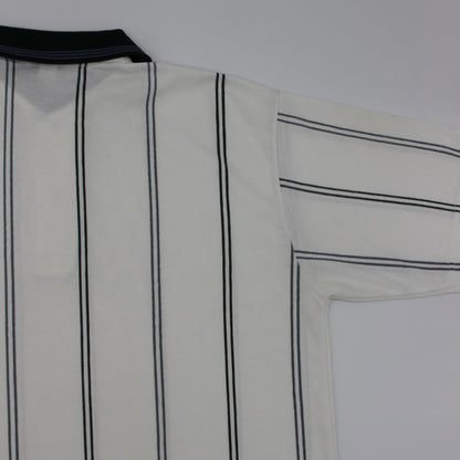 Callaway White/Green Striped Polo-Shirt (M)