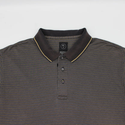 Nike Dark Grey/Yellow Abstract Polo-Shirt (M)