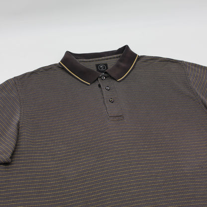 Nike Dark Grey/Yellow Abstract Polo-Shirt (M)