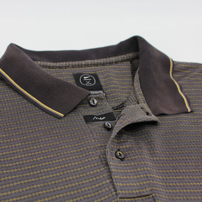Nike Dark Grey/Yellow Abstract Polo-Shirt (M)