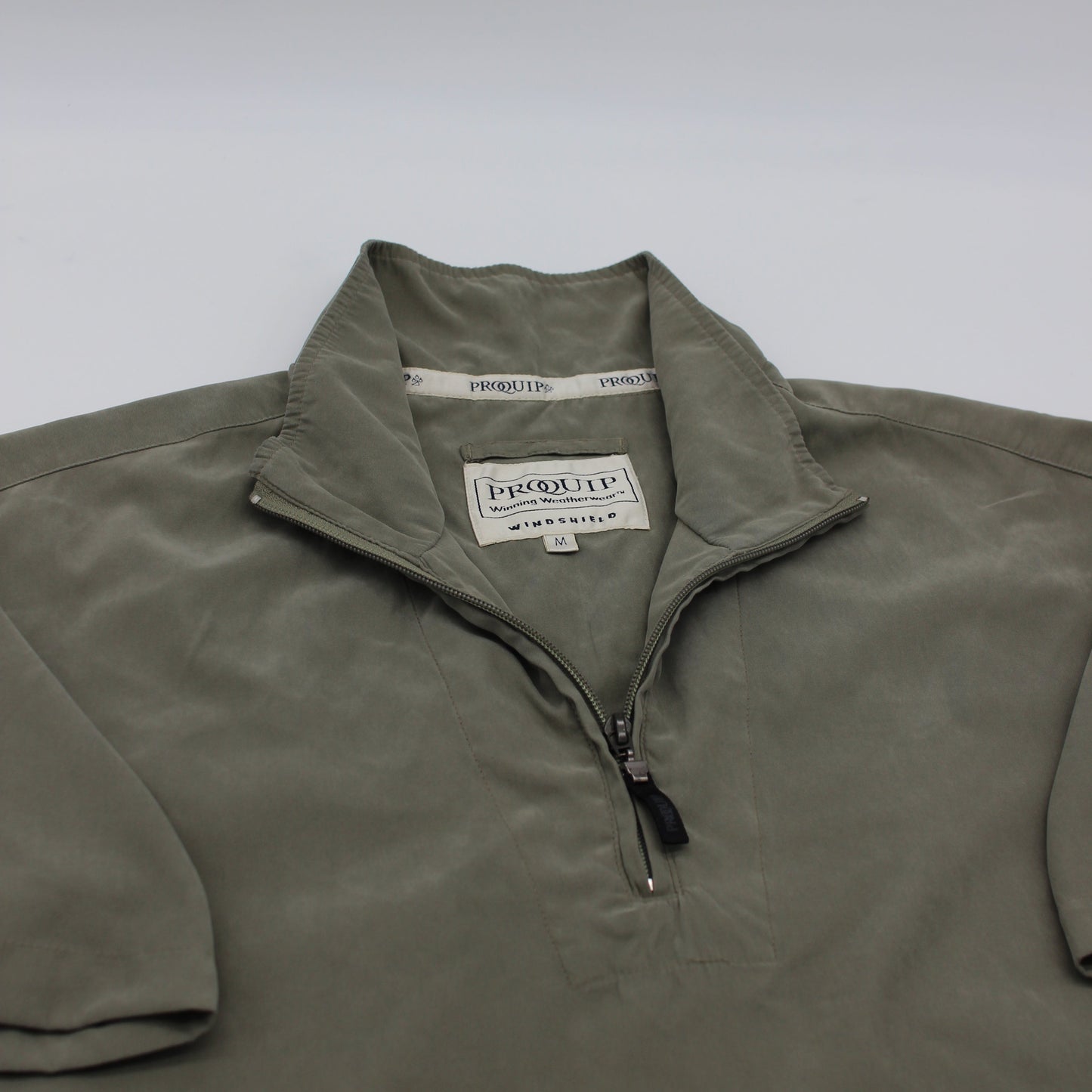 Pro-Quip Khaki Green Short Sleeved Windbreaker (M)
