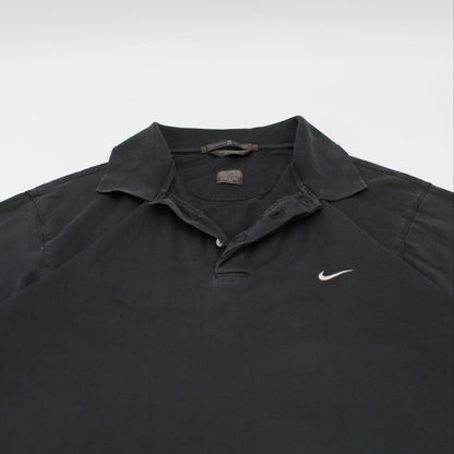 Nike Tiger Woods Black Long Sleeve Polo-Shirt (L)