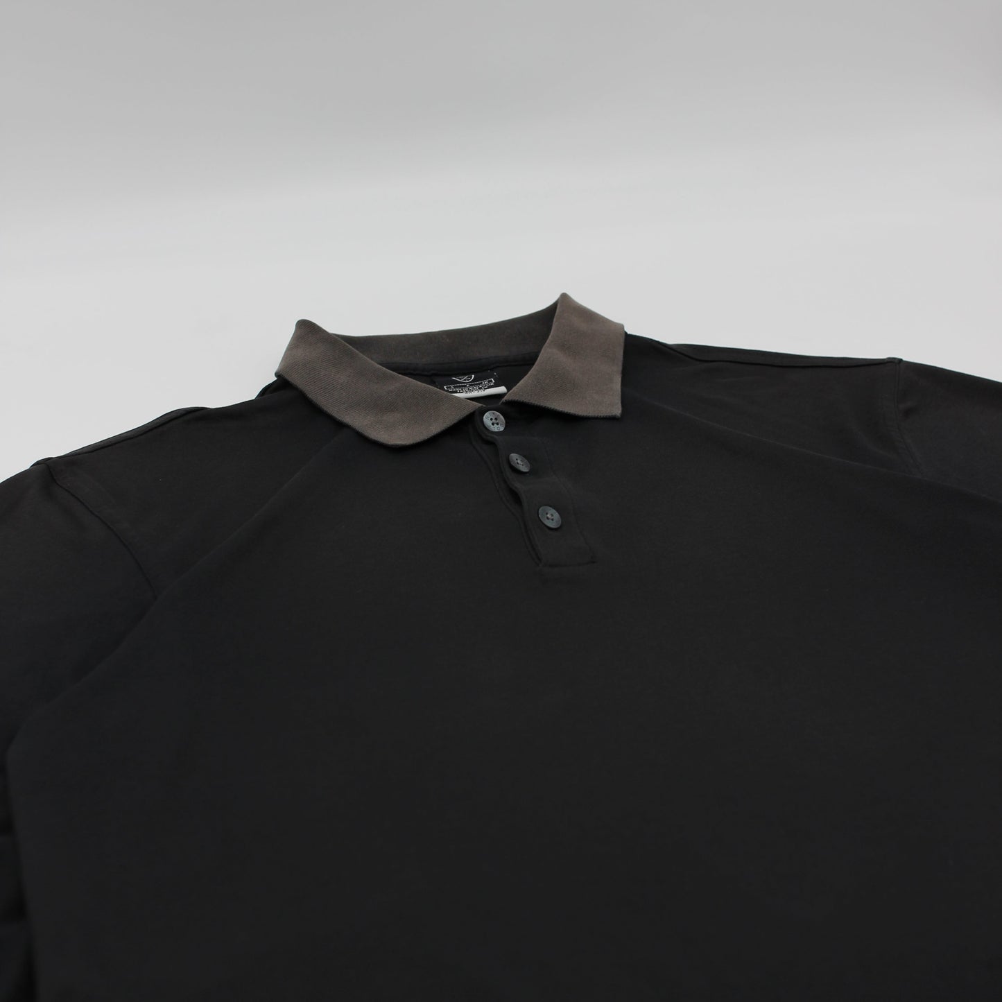 Nike Long Sleeve Black/Grey Polo (S)
