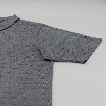 Nike Grey Chequered Polo-Shirt (L)