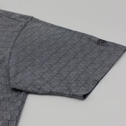 Nike Grey Chequered Polo-Shirt (L)