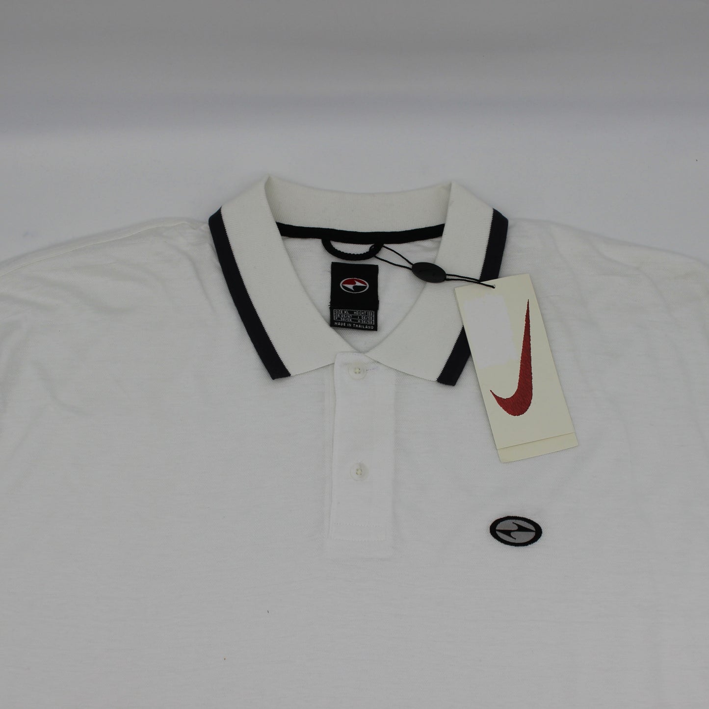 90s Nike Yin Yang White Polo-Shirt with Tags (XXL)