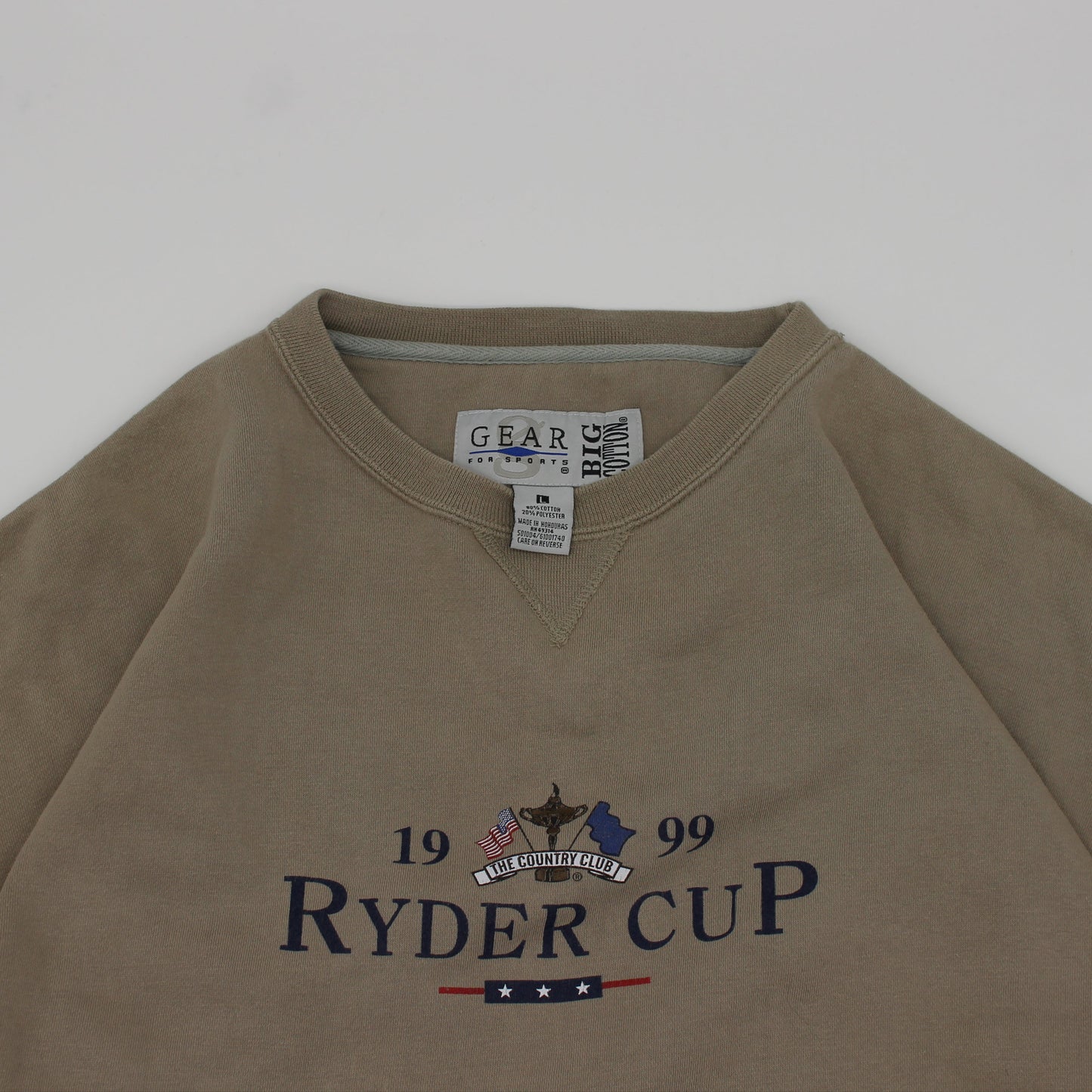 1999 Ryder Cup Gear For Sports Beige Crewneck Sweatshirt (L)