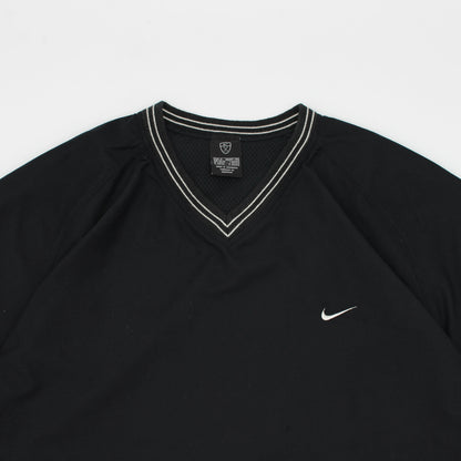 Nike Black/White V-Neck Windbreaker (M)