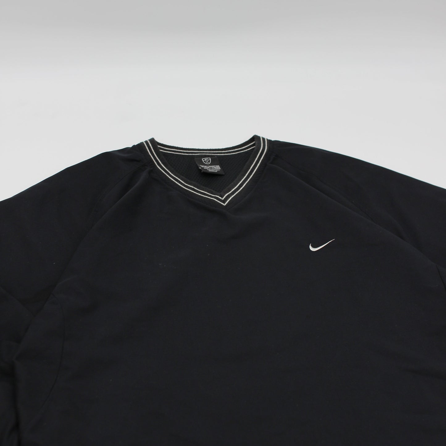 Nike Black/White V-Neck Windbreaker (M)