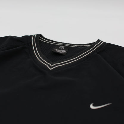 Nike Black/White V-Neck Windbreaker (M)