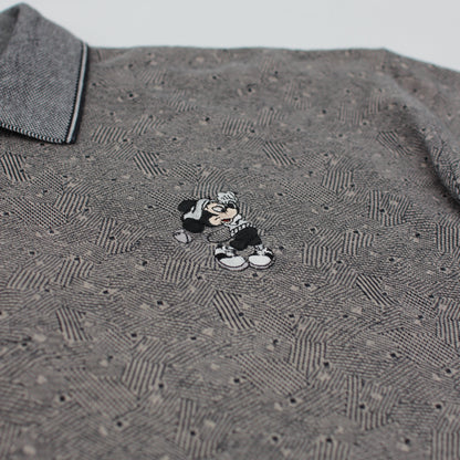 Walt Disney Grey Abstract Polo-Shirt (XL/XXL)