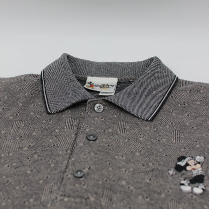 Walt Disney Grey Abstract Polo-Shirt (XL/XXL)