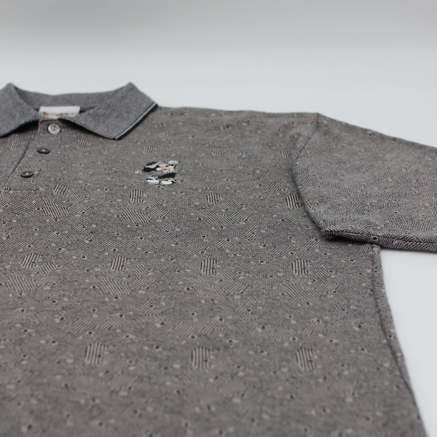 Walt Disney Grey Abstract Polo-Shirt (XL/XXL)