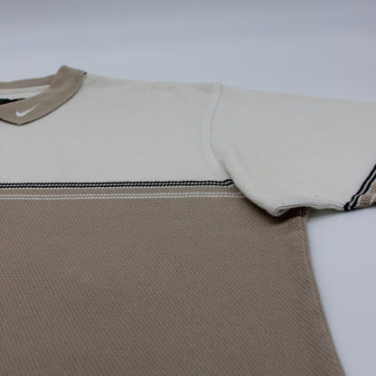Nike Beige/White Polo-Shirt (L)