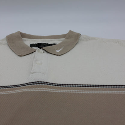 Nike Beige/White Polo-Shirt (L)