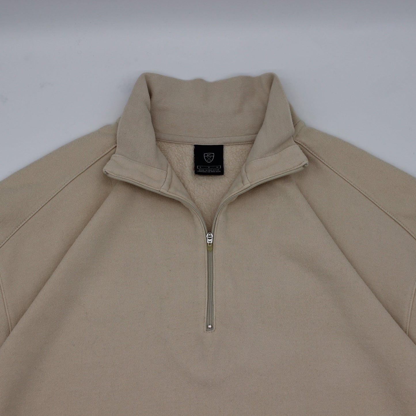 Nike Beige Quarter Zip Jumper (L)