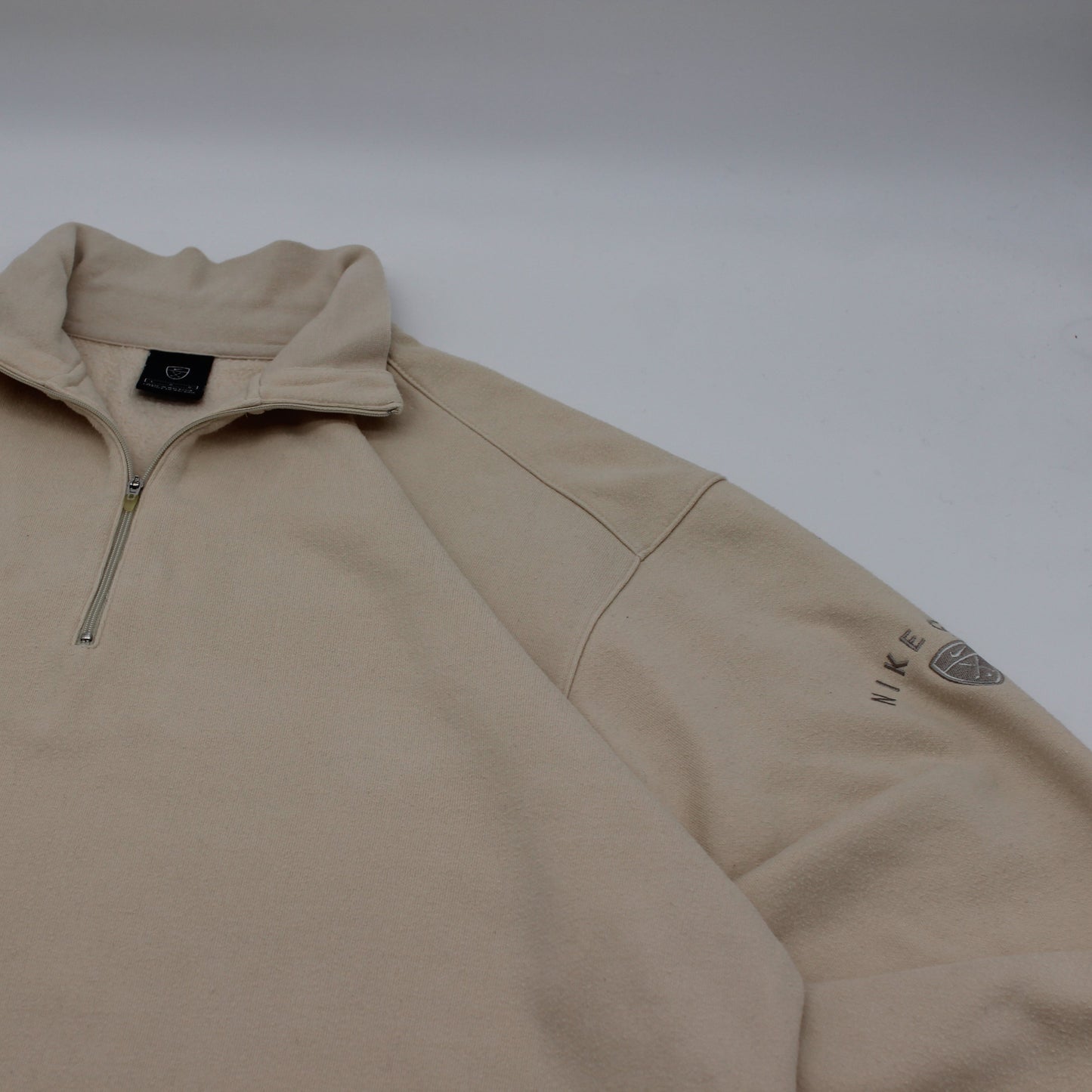 Nike Beige Quarter Zip Jumper (L)