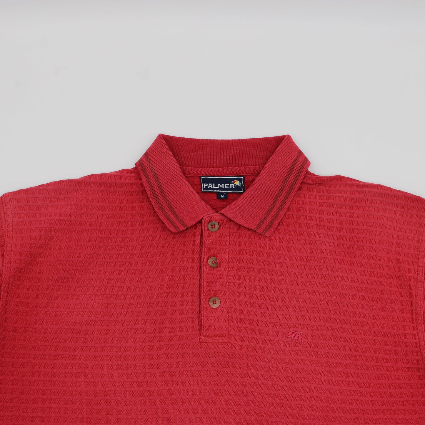Arnold Palmer Red Textured Polo-Shirt (M)